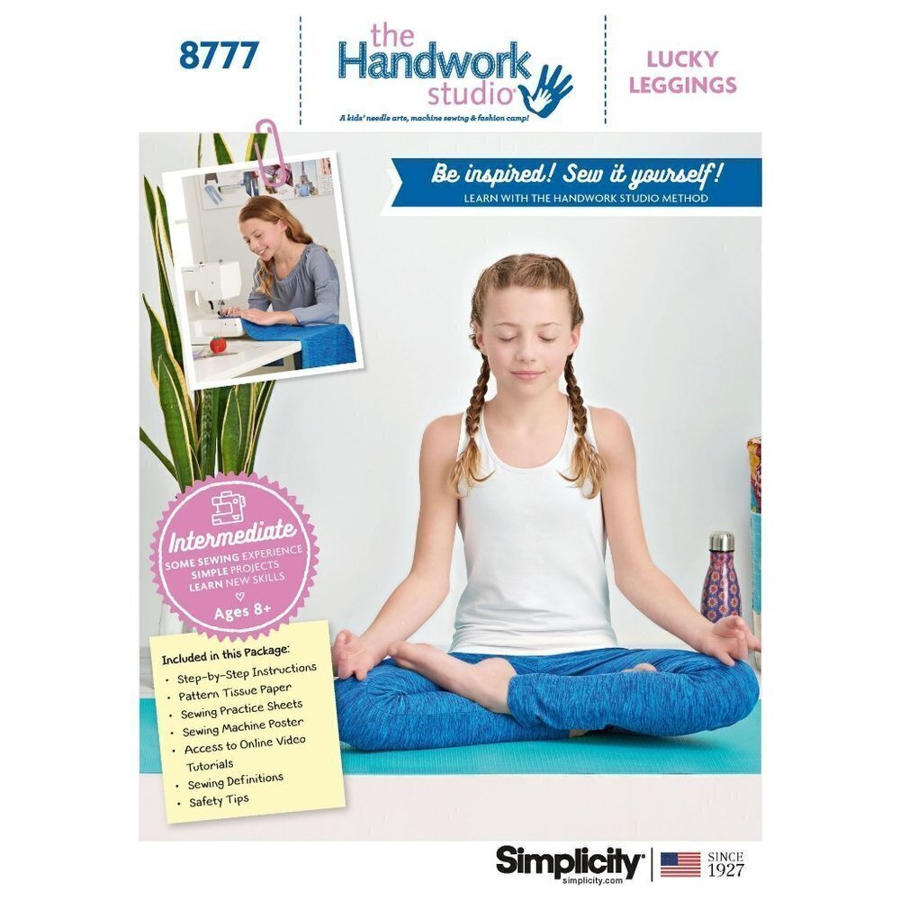 Simplicity Sewing Pattern 8777 Handwork Studio Lucky Leggings Girls Size‎ XS-XL